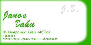 janos daku business card